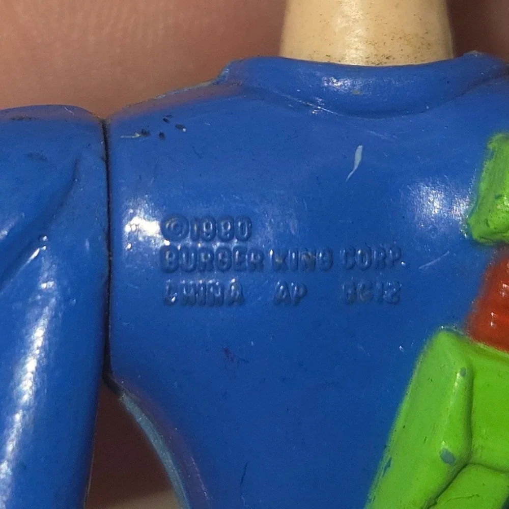 Burger King Action Figure Blue Fair Cond. 1990 Kid Vid Kids Club Toy